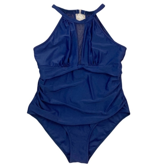 Other - NAVY BLUE KEY HOLE BATHING SUIT